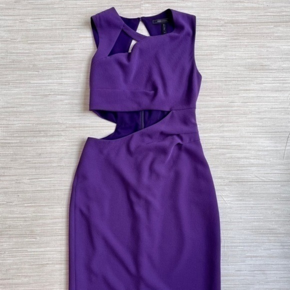 BCBGMAXAZRIA PLUM CUT OUT SHEATH DRESS | SIZE 8 - Picture 1 of 5